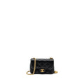 CHANEL 24P COCO LOVE MINI FLAP BAG ADJUSTABLE CHAIN CAVIAR BLACK GHW(MICROCHIP)