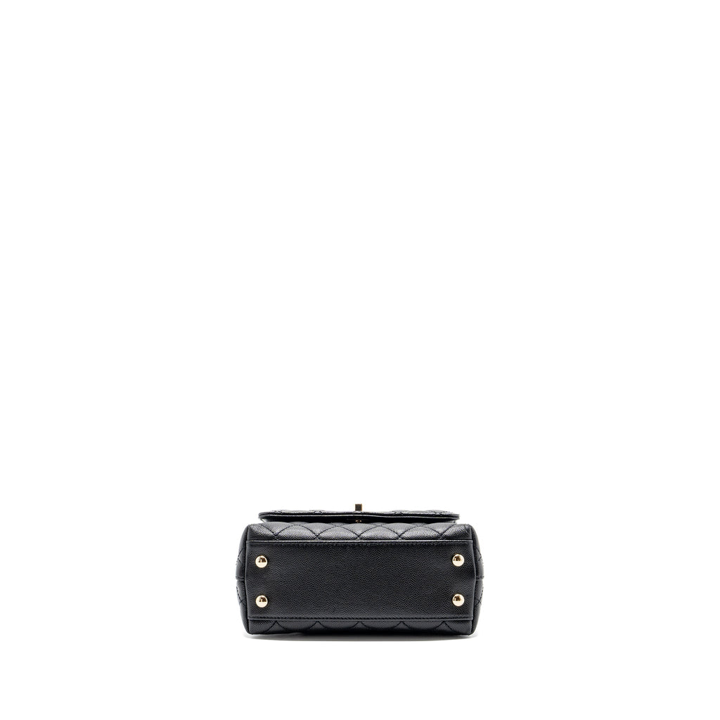 CHANEL COCO HANDLE EXTRA  MINI CAVIAR BLACK LGHW(MICROCHIP)