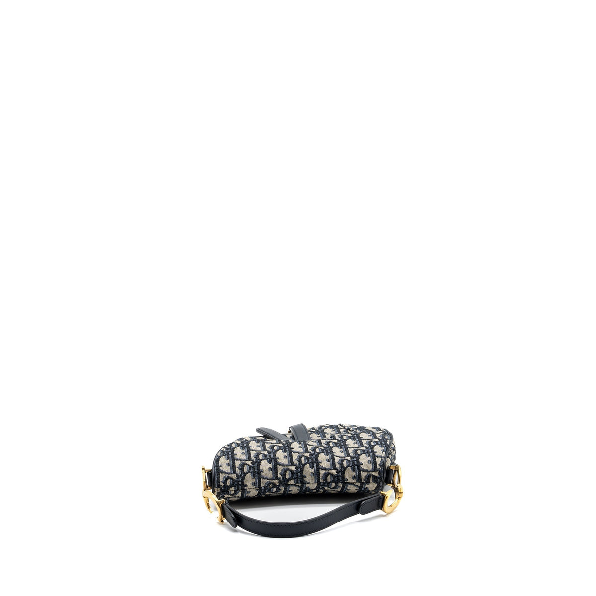 DIOR MINI SADDLE BAG BLUE OBLIQUE JACQUARD GHW