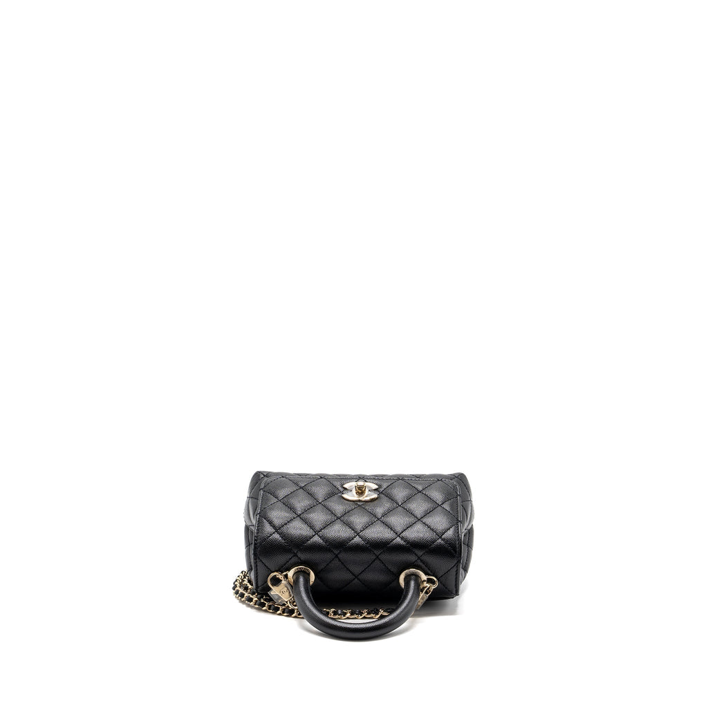 CHANEL COCO HANDLE EXTRA  MINI CAVIAR BLACK LGHW(MICROCHIP)