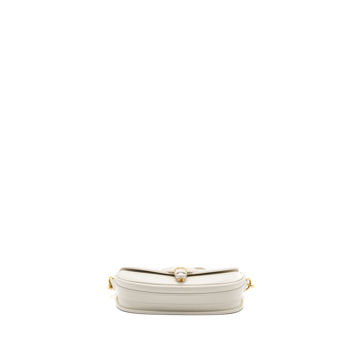 DIOR BOBBY EAST-WEST BAG BOX CALFSKIN WHITE GHW