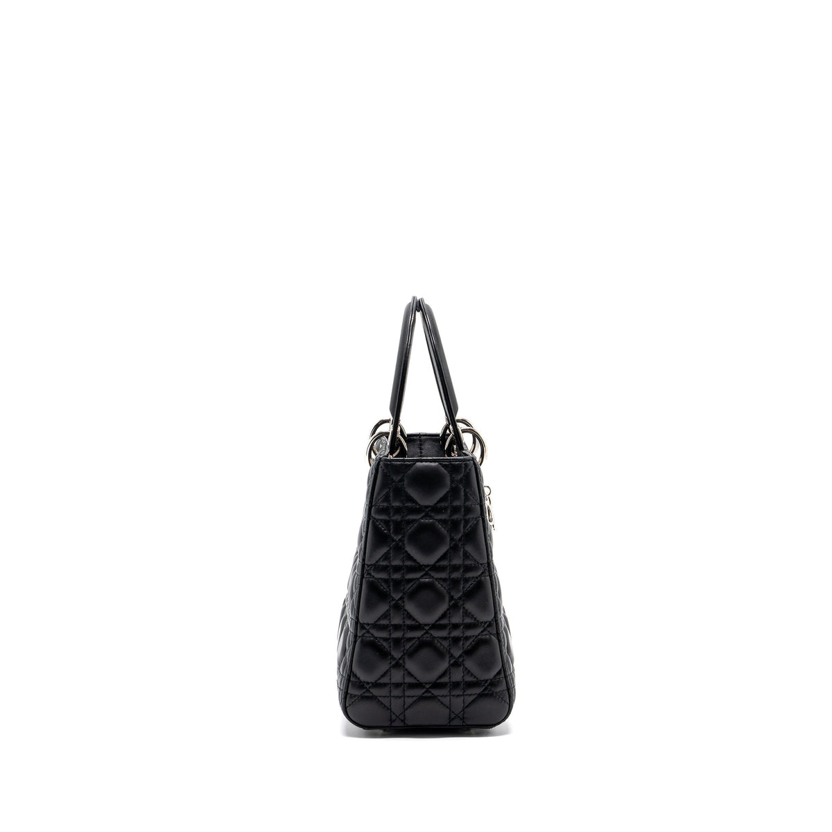 DIOR MEDIUM LADY DIOR LAMBSKIN BLACK SHW