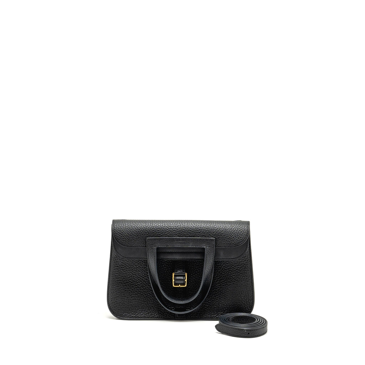 Hermes Halzan 25 Clemence Black GHW