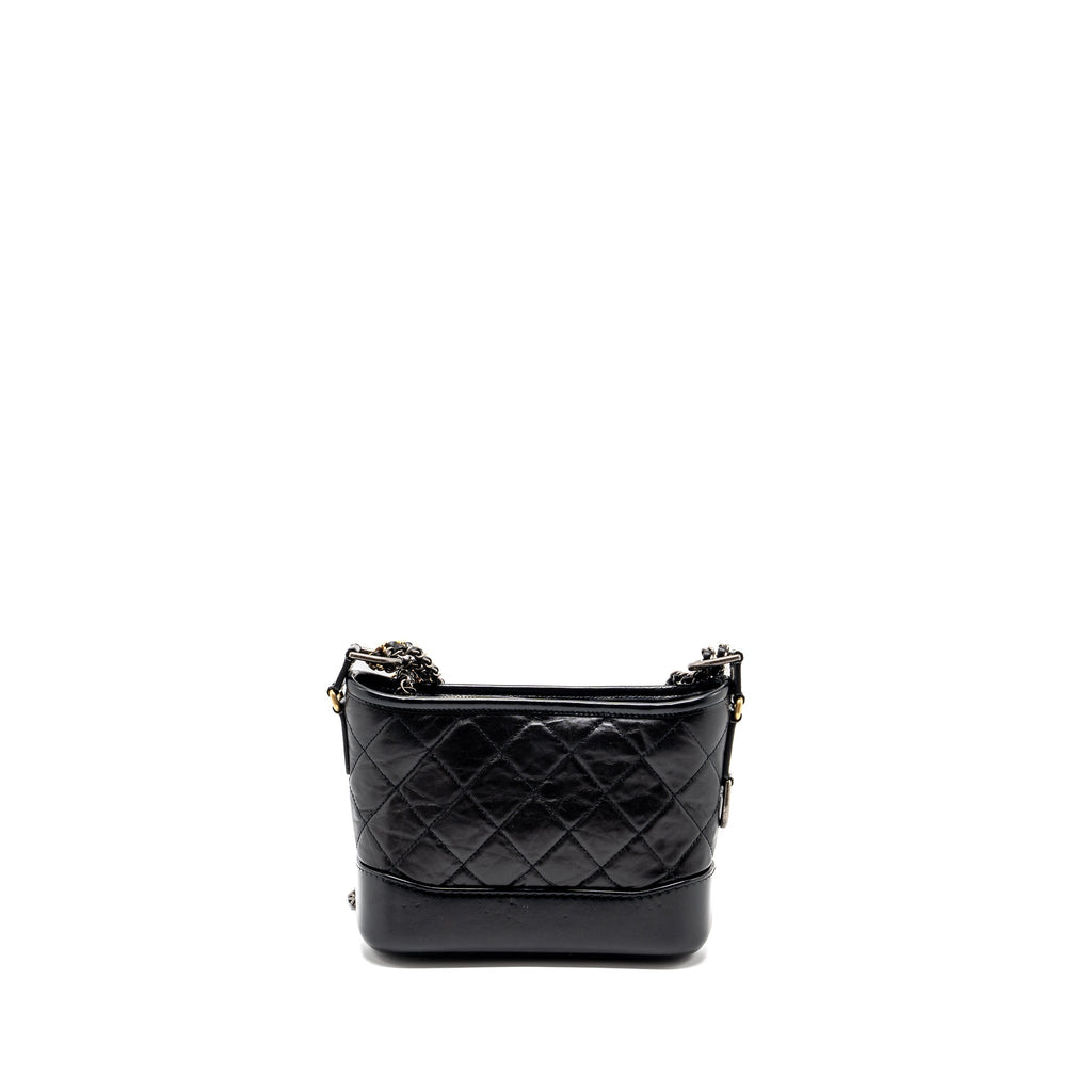 CHANEL SMALL GABRIELLE HOBO BAG CALFSKIN BLACK MULTICOLOUR HARDWARE