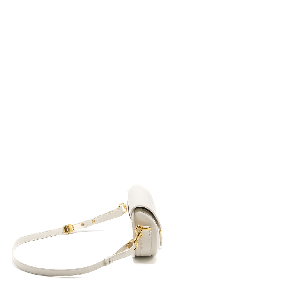 DIOR BOBBY EAST-WEST BAG BOX CALFSKIN WHITE GHW