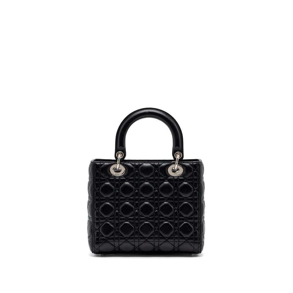 DIOR MEDIUM LADY DIOR LAMBSKIN BLACK SHW