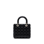DIOR MEDIUM LADY DIOR LAMBSKIN BLACK SHW