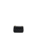 CHANEL 24P COCO LOVE MINI FLAP BAG ADJUSTABLE CHAIN CAVIAR BLACK GHW(MICROCHIP)