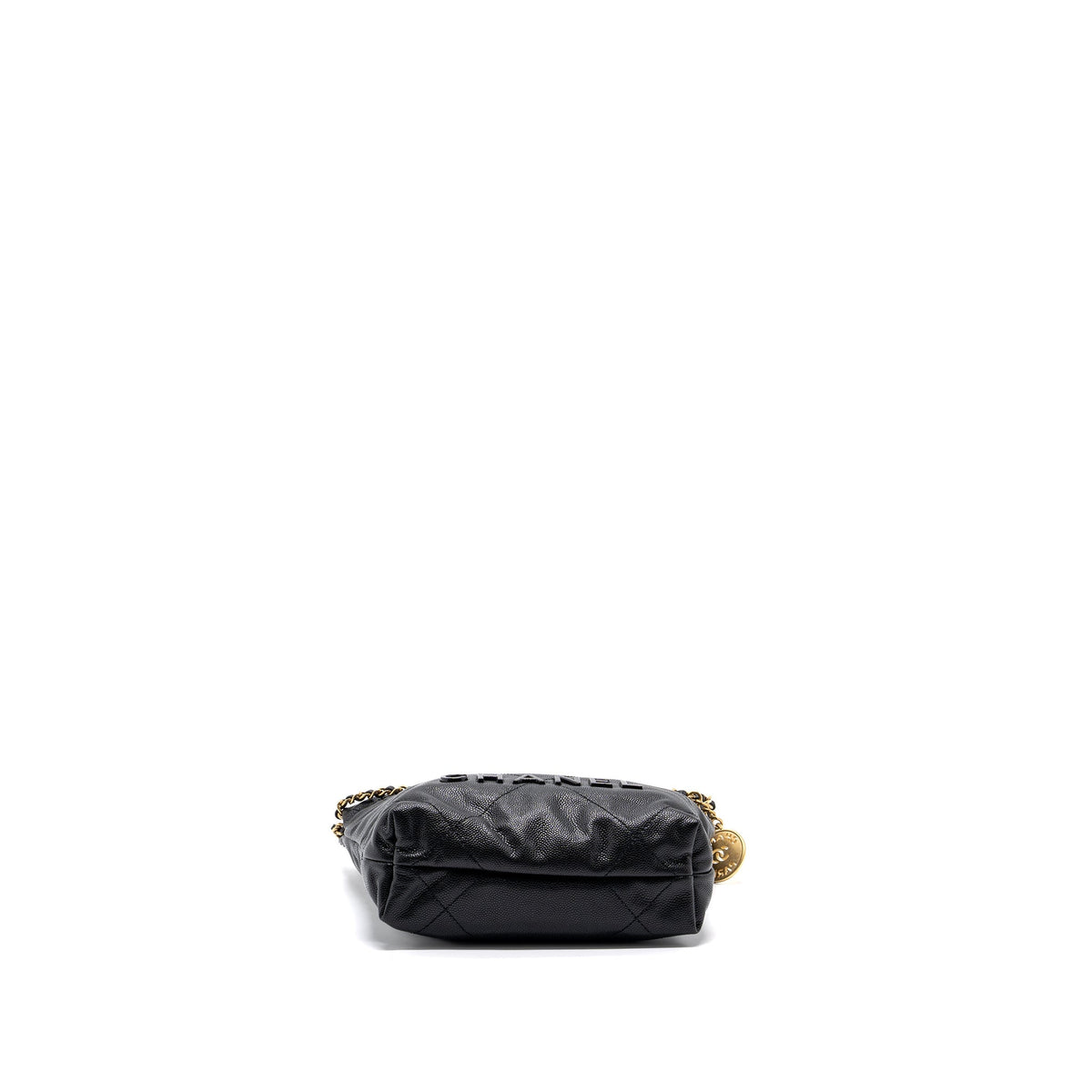 CHANEL MINI 22 BAG CAVIAR BLACK GHW (MICROCHIP)