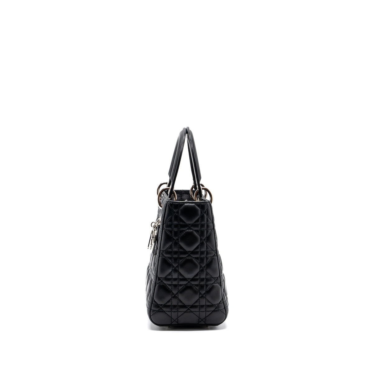 DIOR MEDIUM LADY DIOR LAMBSKIN BLACK SHW