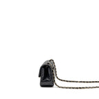 CHANEL MINI SQUARE FLAP BAG LAMBSKIN BLACK GHW