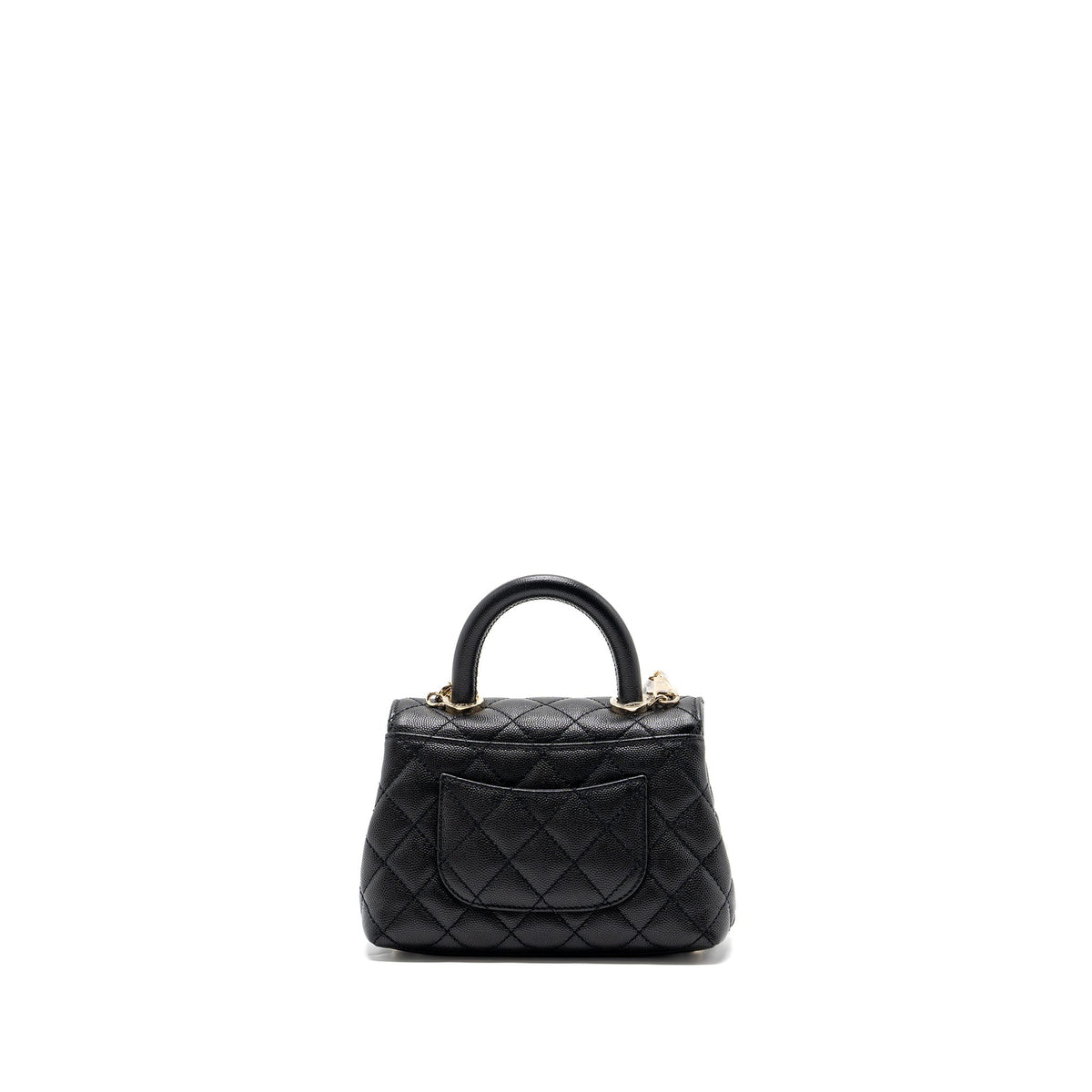 CHANEL COCO HANDLE EXTRA  MINI CAVIAR BLACK LGHW(MICROCHIP)