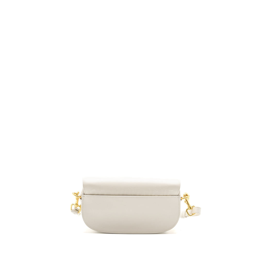 DIOR BOBBY EAST-WEST BAG BOX CALFSKIN WHITE GHW