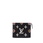 LOUIS VUITTON WILD AT HEART TOILETRY POCHETTE CANVAS BLACK / WHITE/ PINK GHW