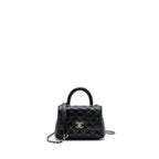 CHANEL COCO HANDLE EXTRA  MINI CAVIAR BLACK LGHW(MICROCHIP)