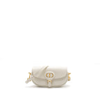 DIOR BOBBY EAST-WEST BAG BOX CALFSKIN WHITE GHW