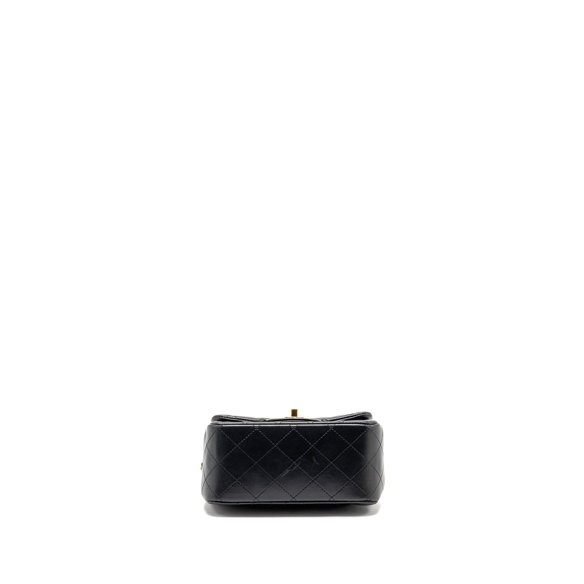 CHANEL MINI SQUARE FLAP BAG LAMBSKIN BLACK GHW
