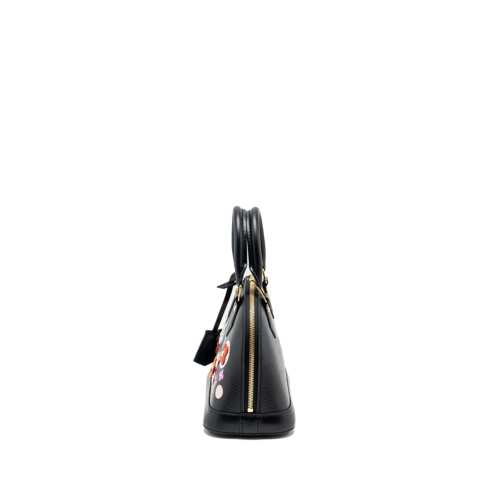 LOUIS VUITTON ALMA BB BLOOMING FLOWERS LIMITED EDITION EPI BLACK/MULTICOLOUR GHW
