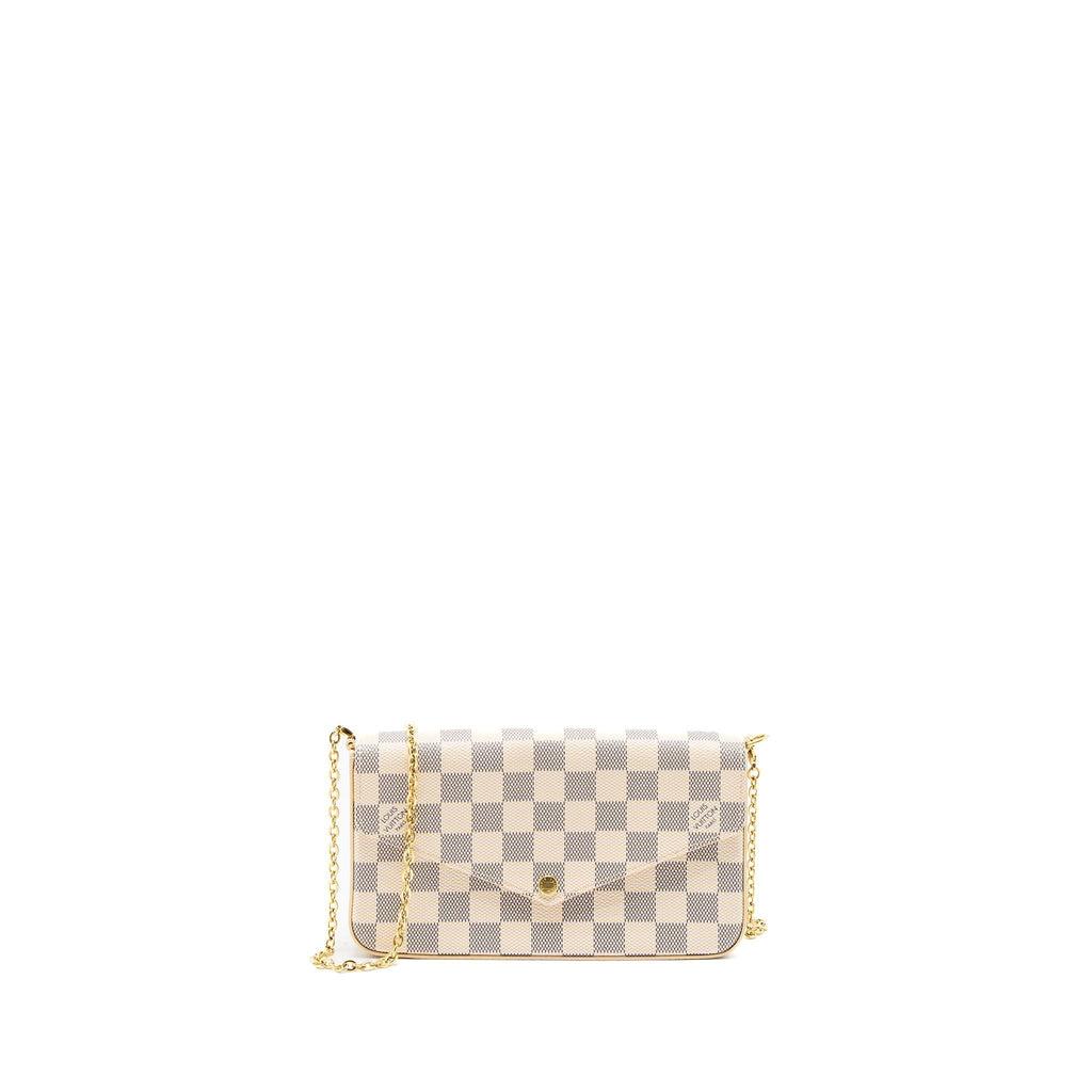 LOUIS VUITTON FELICIE POCHETTE DAMIER AZUR CANVAS GHW