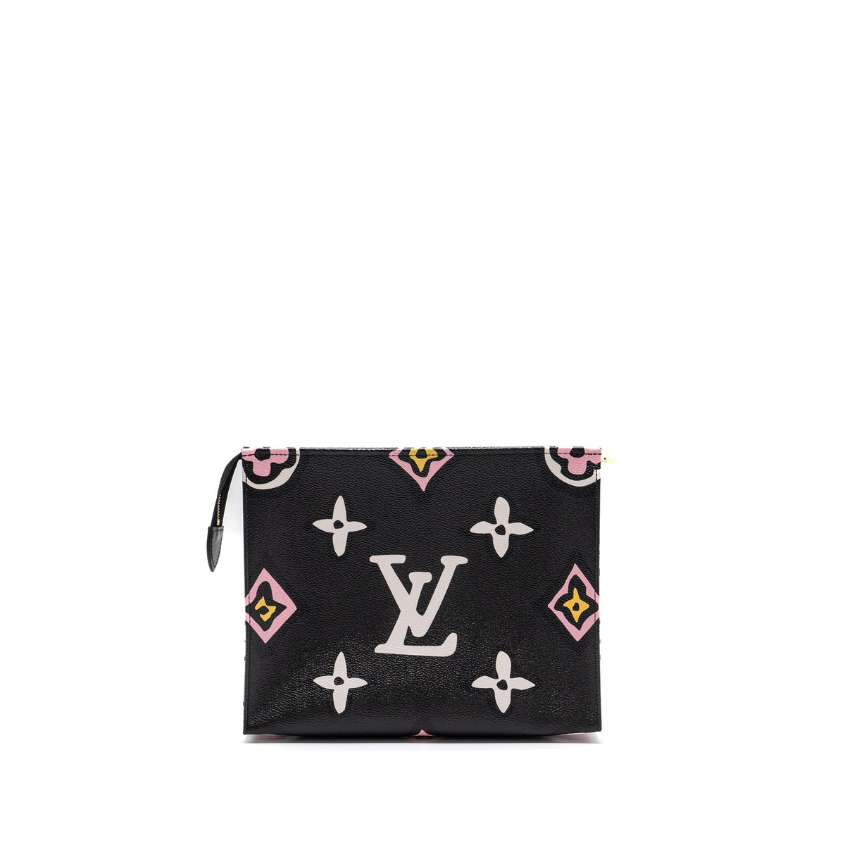 LOUIS VUITTON WILD AT HEART TOILETRY POCHETTE CANVAS BLACK / WHITE/ PINK GHW
