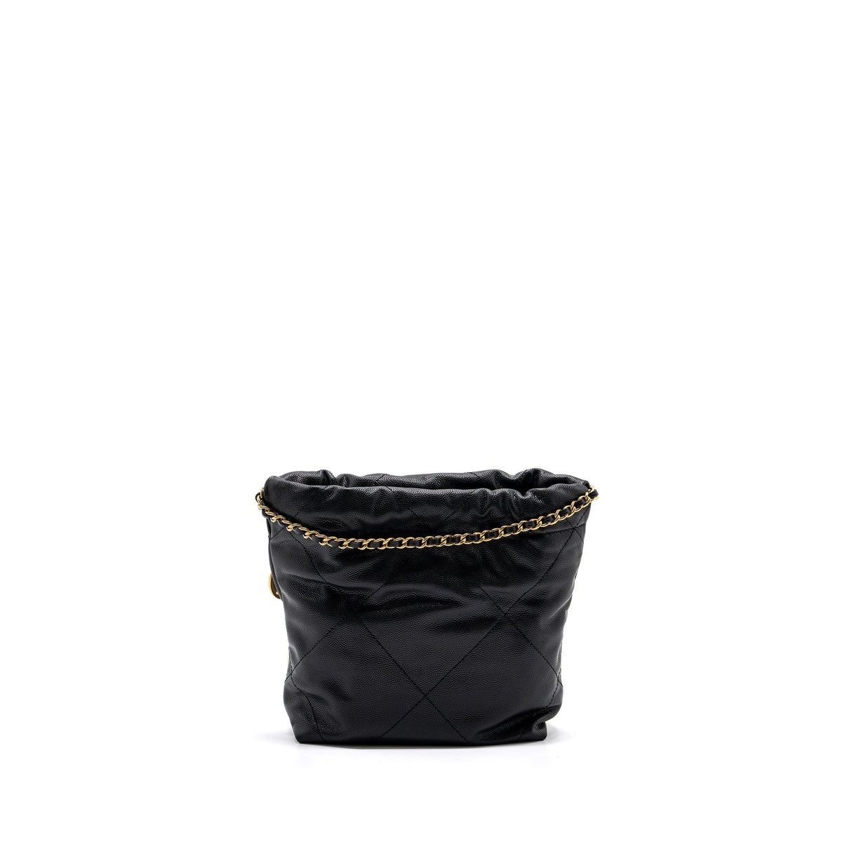 CHANEL MINI 22 BAG CAVIAR BLACK GHW (MICROCHIP)