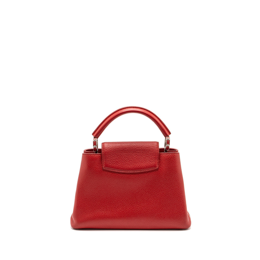 LOUIS VUITTON CAPUCINES BB TAURILLON RED GHW