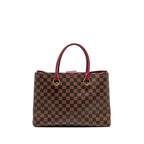 LOUIS VUITTON RIVERSIDE TOTE BAG DAMIER EBENE CANVAS RED/BROWN GHW