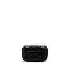 GUCCI MINI GG MARMONT MATELASSE BAG SEQUIN BLACK SHW