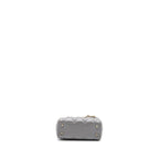 DIOR MINI LADY DIOR LAMBSKIN LIGHT GREY LGHW