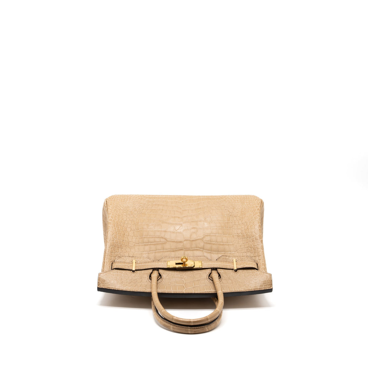Hermes Birkin 30 Matte Crocodile Porosus Chai GHW