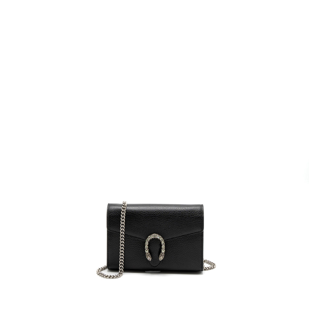 GUCCI DIONYSUS MINI CHAIN BAG CALFSKIN BLACK SHW