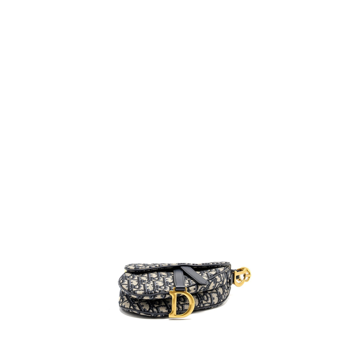 DIOR MINI SADDLE BAG OBLIQUE JACQUARD BLUE GHW