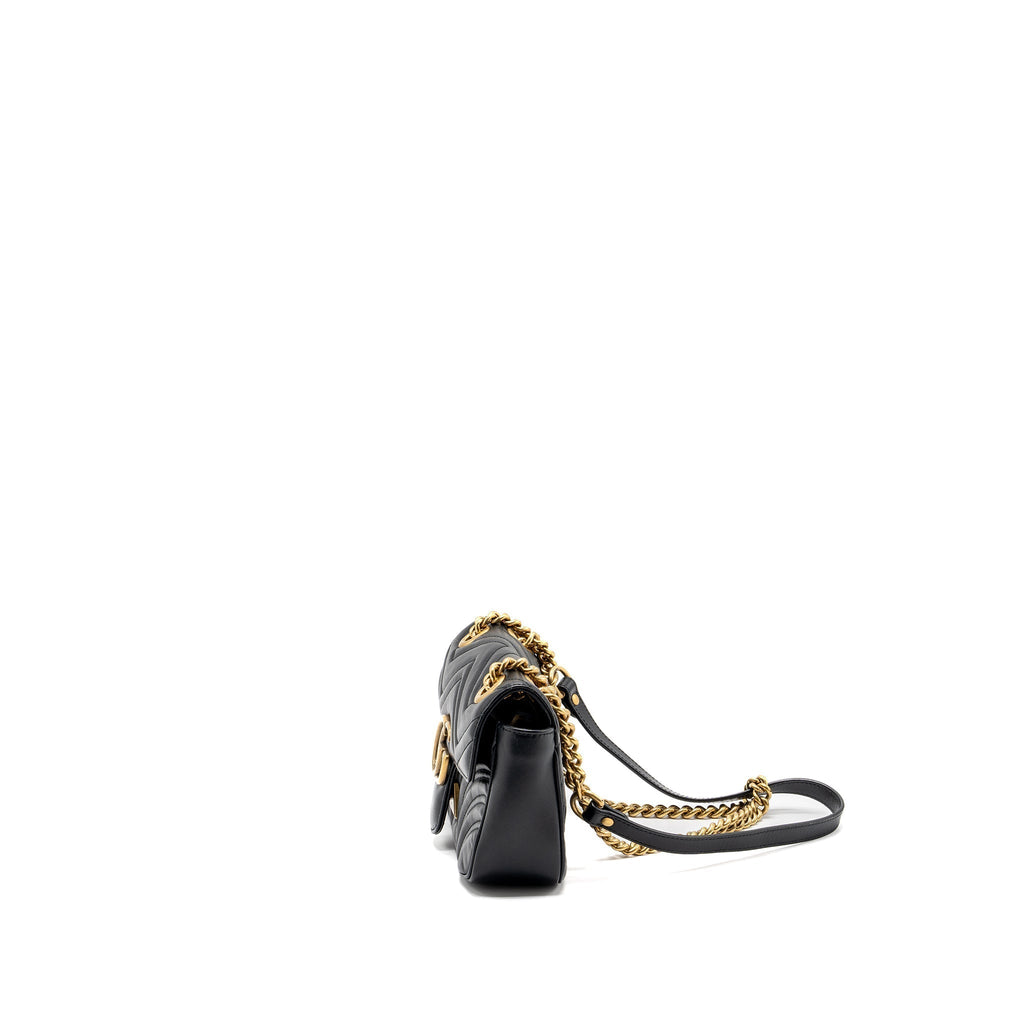 GUCCI MINI MARMONT BAG CALFSKIN BLACK GHW