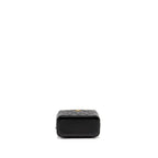 CHANEL TOP HANDLE LONG VANITY CASE LAMBSKIN BLACK GHW