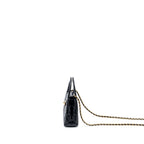 CHANEL 24P MINI SHOPPING TOTE CALFSKIN BLACK GHW (MICROCHIP)