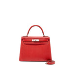 Hermes Kelly 28 Epsom Q5 Rouge Casaque SHW