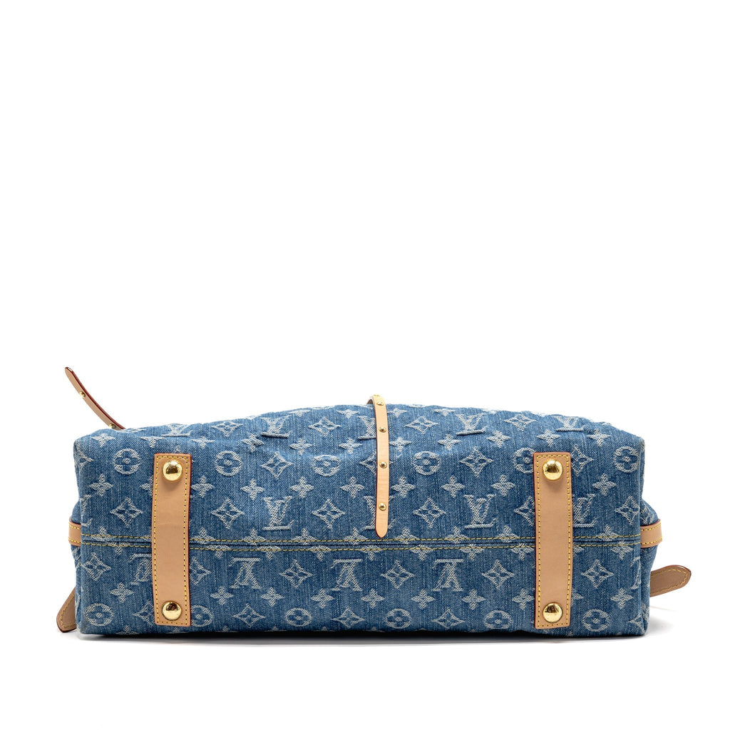 LOUIS VUITTON CARRYALL MM MONOGRAM DENIM BLUE GHW