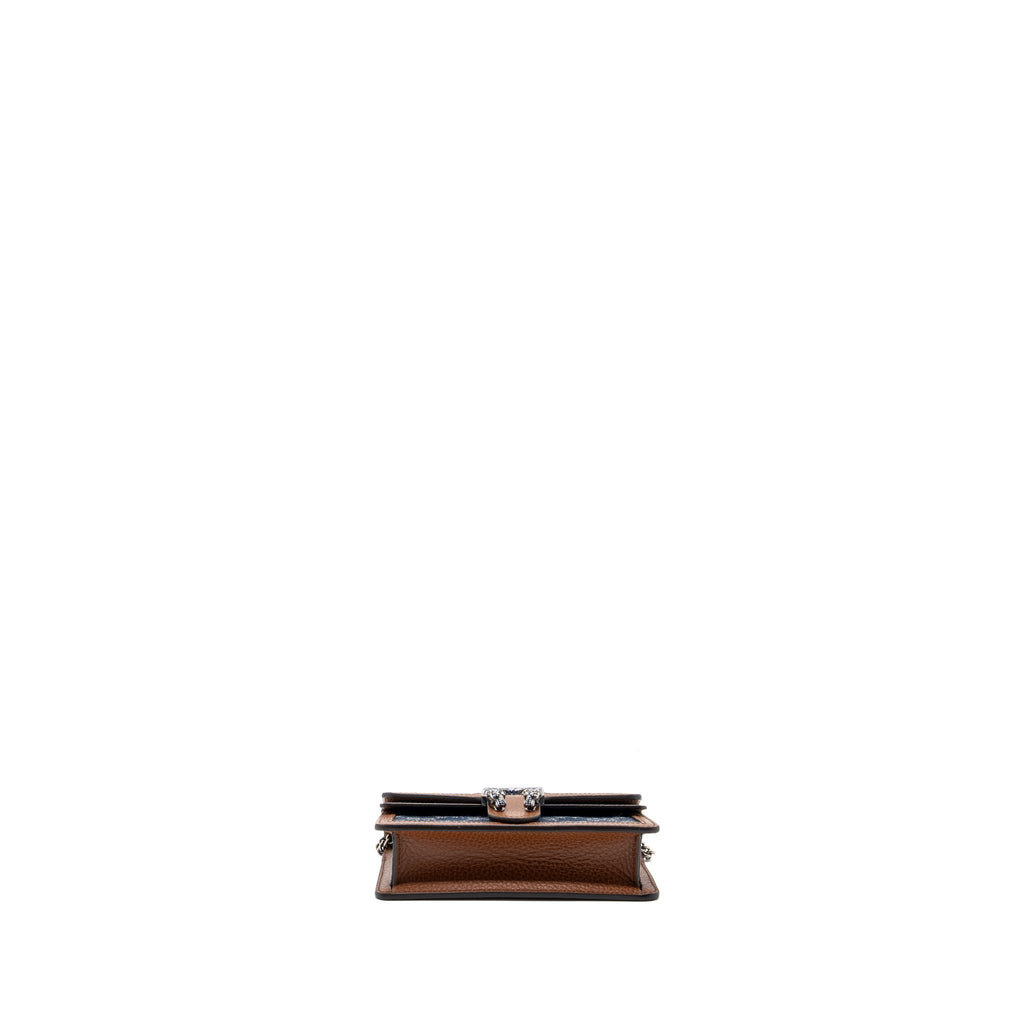 GUCCI DIONYSUS SUPER MINI BLUE DENIM/ LEATHER SHW