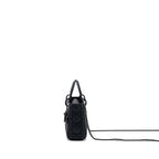 DIOR MINI LADY DIOR CANNAGE CALFSKIN BLACK WITH BLACK HARDWARE