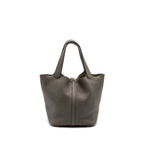 HERMES PICOTIN 22 LOCK BAG CLEMENCE GRIS ETAIN GHW
