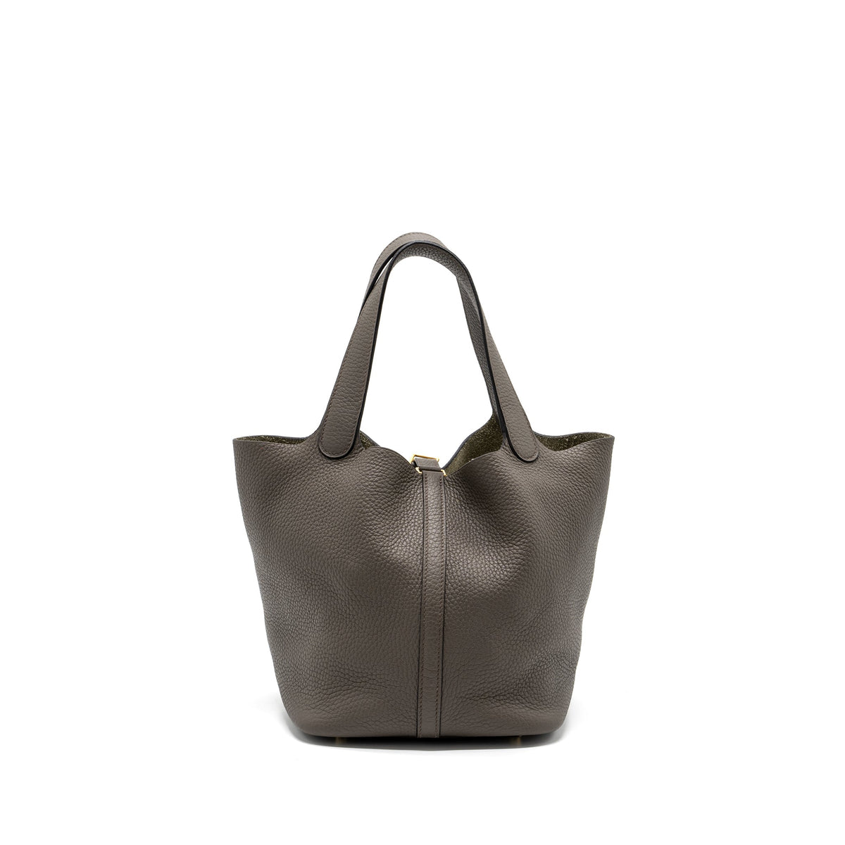 HERMES PICOTIN 22 LOCK BAG CLEMENCE GRIS ETAIN GHW