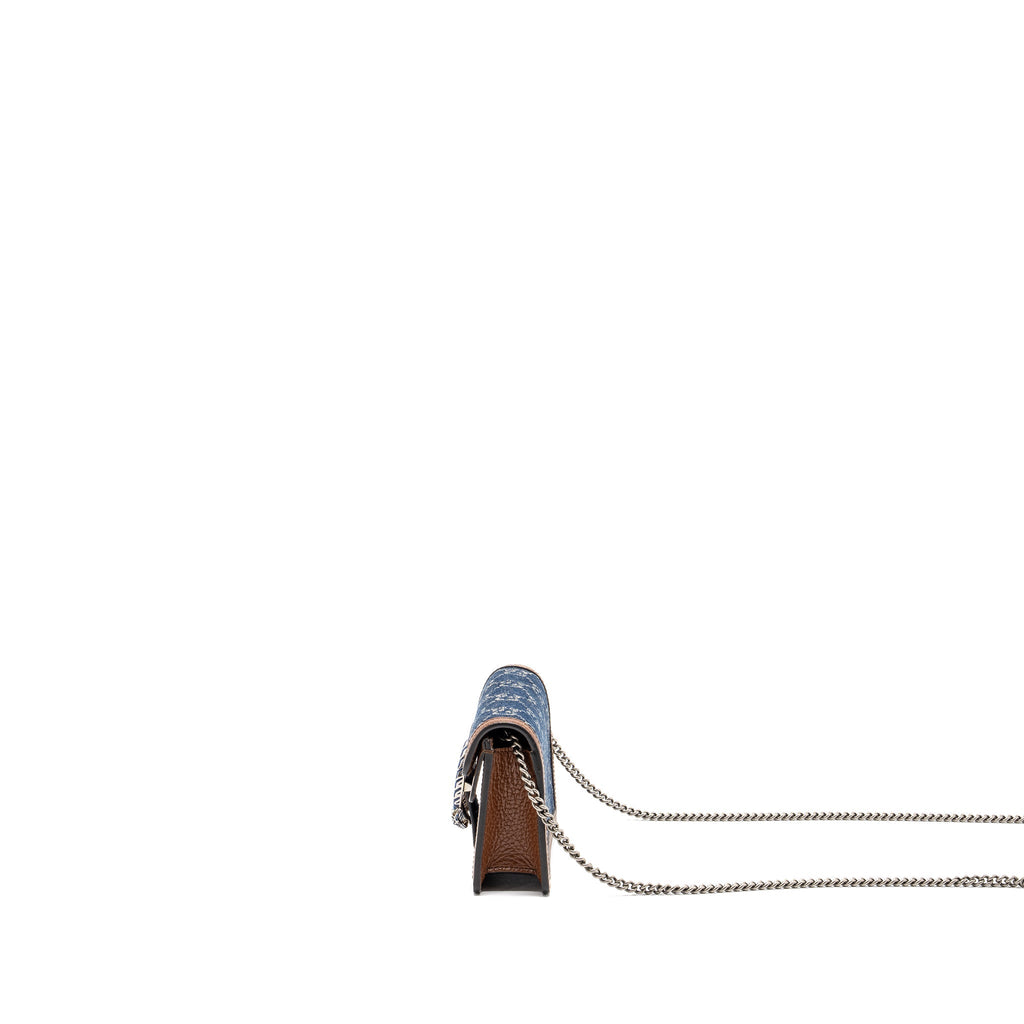 GUCCI DIONYSUS SUPER MINI BLUE DENIM/ LEATHER SHW