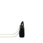 DIOR MINI LADY DIOR VELVET BLACK LGHW