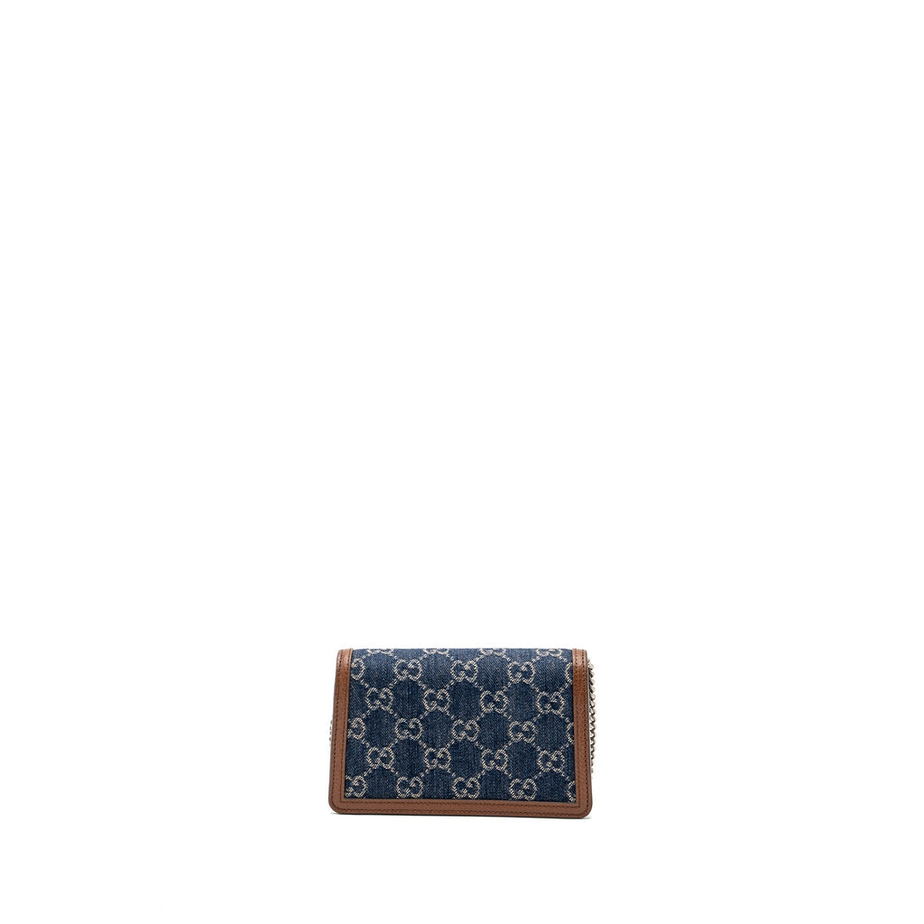GUCCI DIONYSUS SUPER MINI BLUE DENIM/ LEATHER SHW