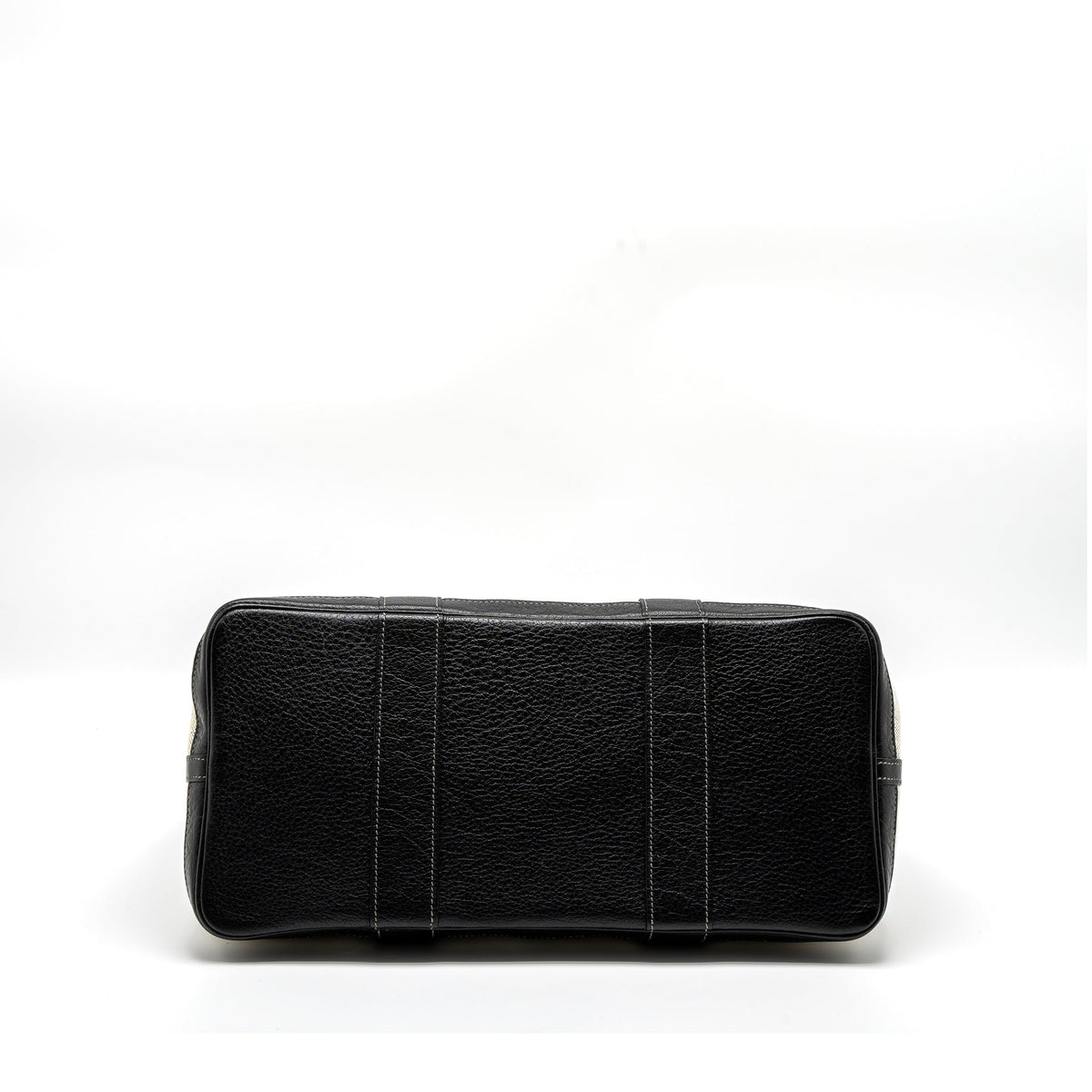 HERMES GARDEN PARTY 36 CANVAS/LEATHER BLACK/WHITE SHW