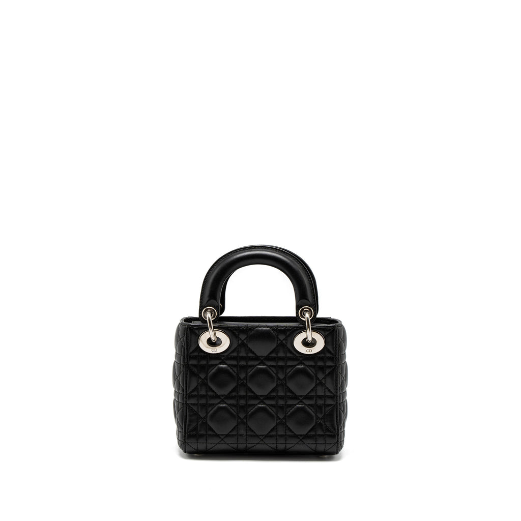 DIOR MINI LADY DIOR LAMBSKIN BLACK SHW