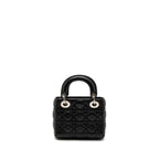 DIOR MINI LADY DIOR LAMBSKIN BLACK SHW