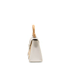 GOYARD STRUCTURE SAIGON PM BAG CANVAS / CALFSKIN WHITE SHW
