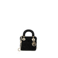 DIOR MINI LADY DIOR VELVET BLACK LGHW