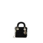 DIOR MINI LADY DIOR VELVET BLACK LGHW